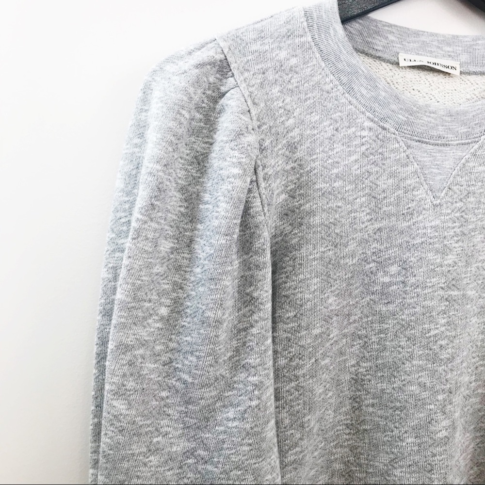 Ulla Johnson Philo Pullover Light Heather Grey Xl - image 6